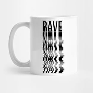 rave typography logo design Mug